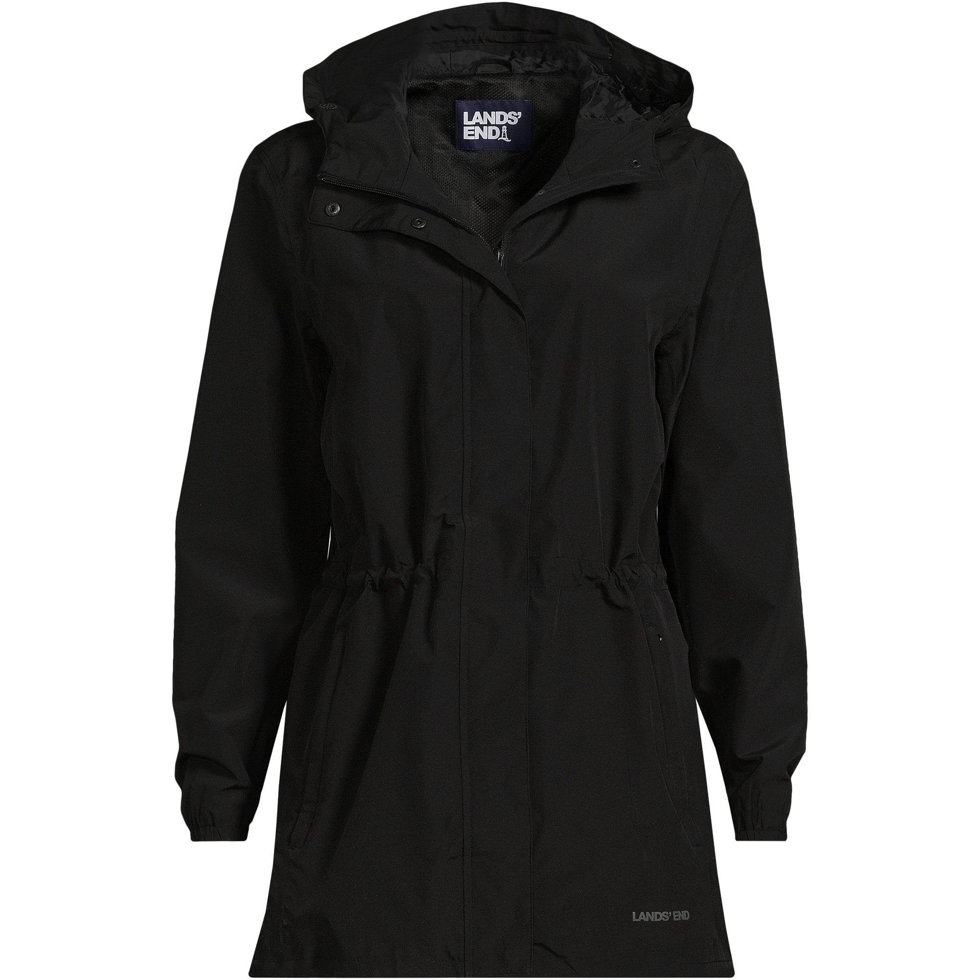 lands end Lands' End Women's Squall Packable Raincoat in Black - 4