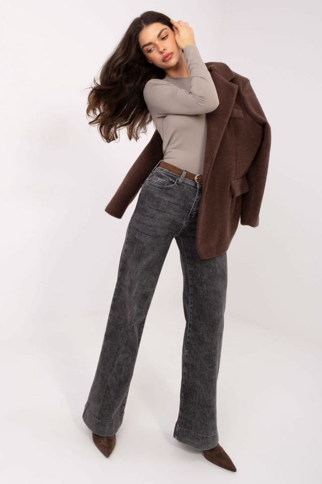 Love Lace Love Lace Women's Fitted Long Sleeve Blouse Round Neck in Beige - 2