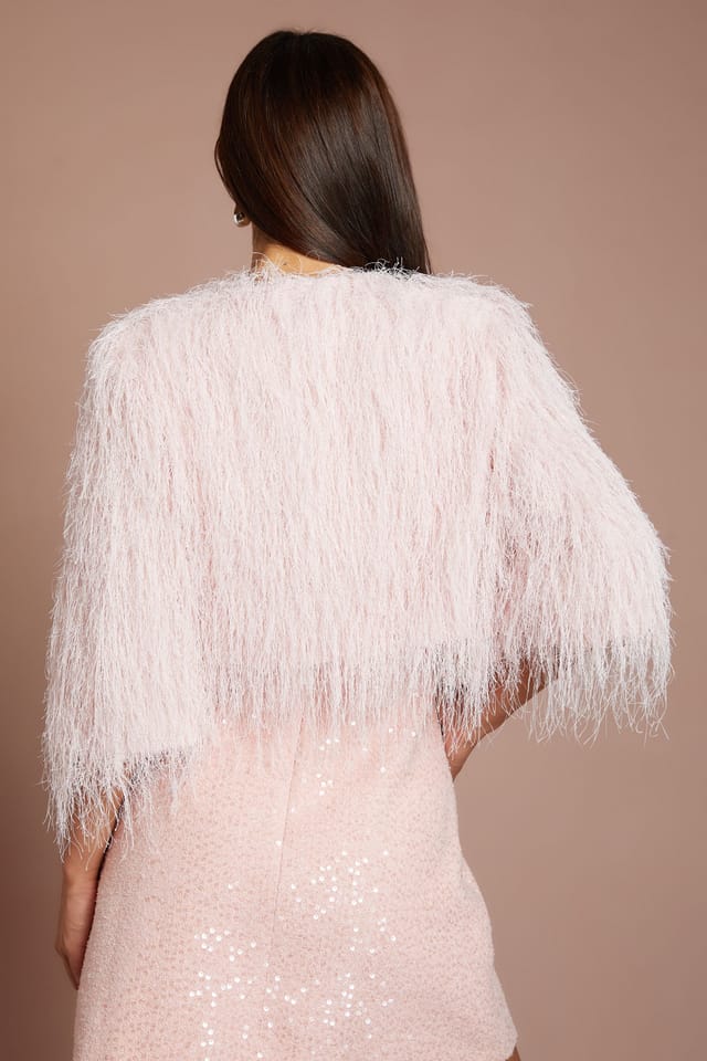 Coast Coast Women's Fringe Jacket in Blush - 3