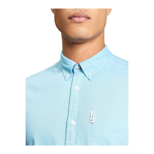 Ben Sherman Ben Sherman Men's Signature Oxford Short-Sleeved Shirt in Blue - 3