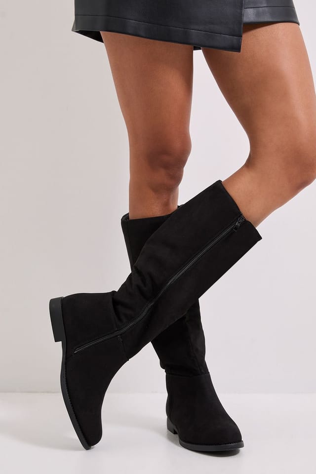 Dorothy Perkins Dorothy Perkins Women's Karla Knee High Flat Boots in Natural Black - 2