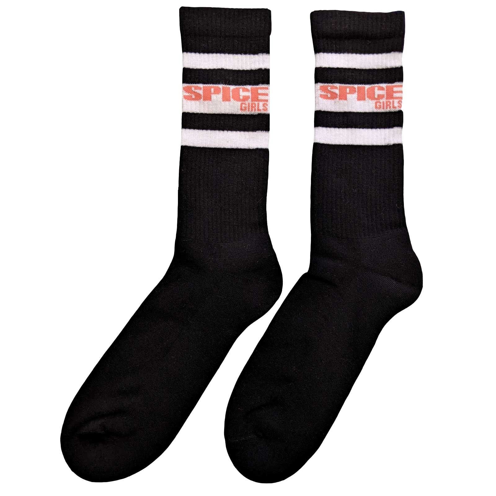 Spice Girls Spice Girls Men's Stripe Logo Socks in Black - 2