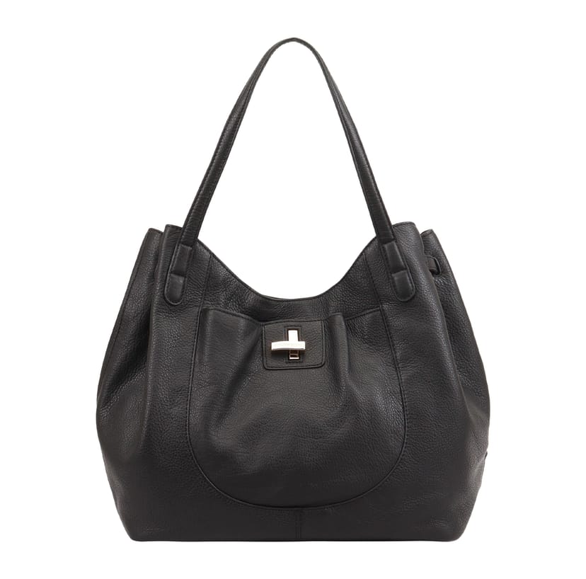Paul Costelloe Paul Costelloe Women's Bolivar Leather Shoulder Bag in Black - 1