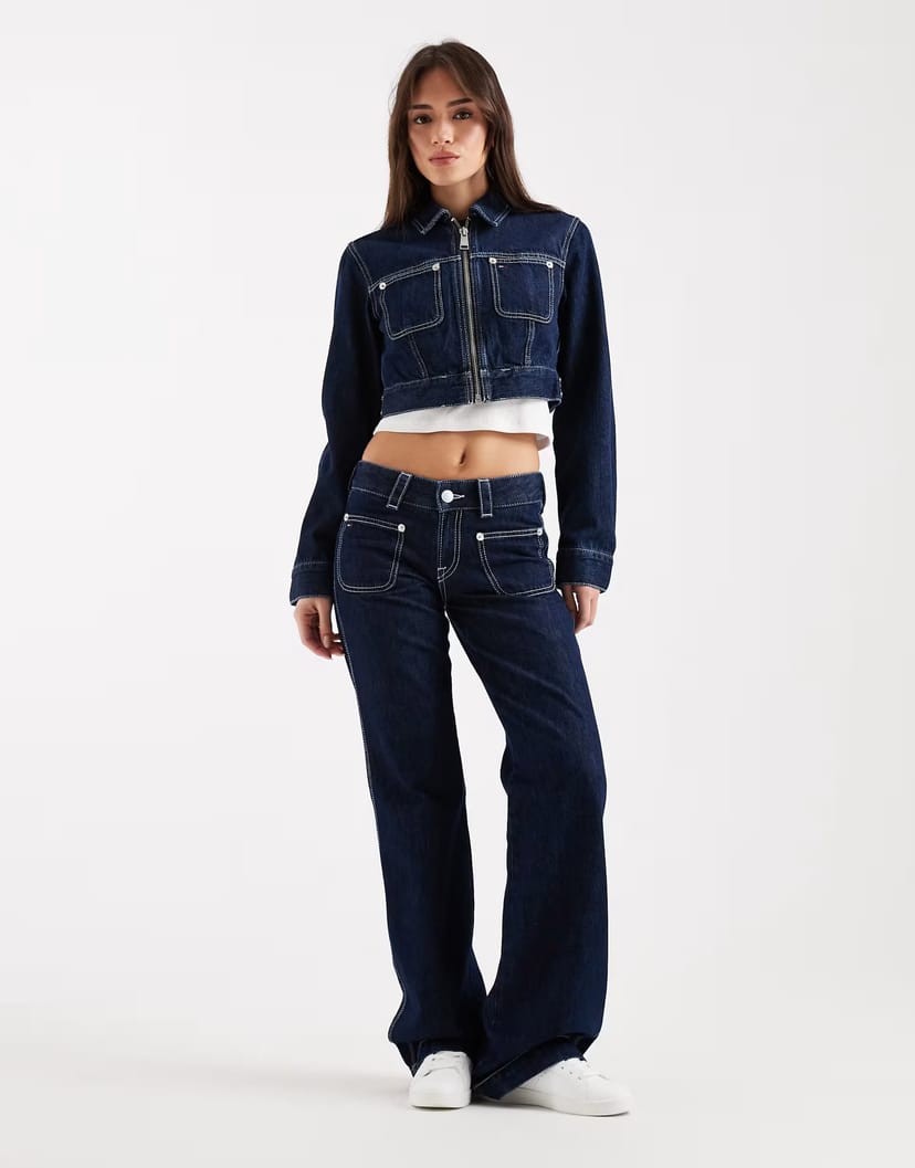 ASOS Tommy Jeans denim co-ord in dark wash blue - 1
