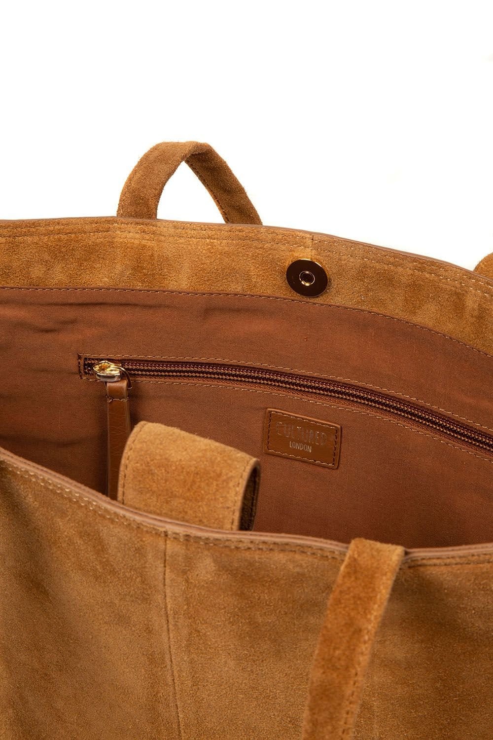 Cultured London Cultured London Women's 'Matilde' Suede Handbag in Tan - 4