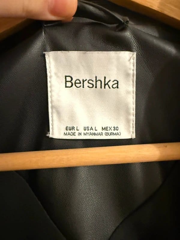 Bershka Black Leather Blazer