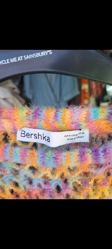 Bershka Multi-Colour Crochet Cropped Top