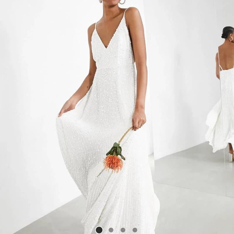 ASOS Design Asos Design Josie embellished cami maxi wedding dress