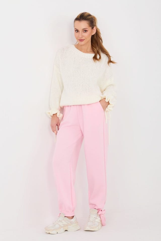 Love Lace Love Lace Women's Casual High Waist Jogger Sweatpants in Pink - 2