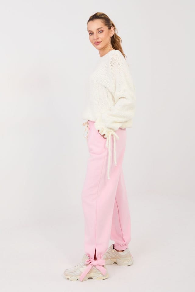 Love Lace Love Lace Women's Casual High Waist Jogger Sweatpants in Pink - 3