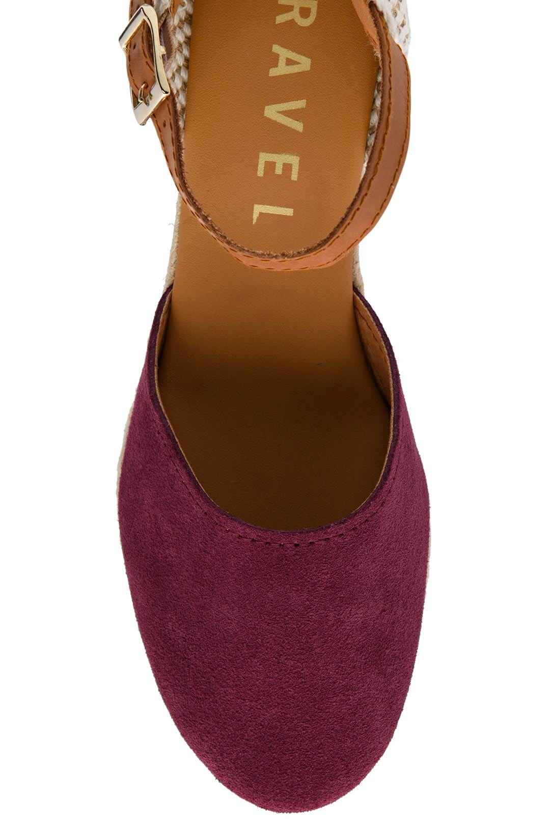 Ravel Ravel Women's 'Burrill' Suede Espadrille Sandals in Plum - 4