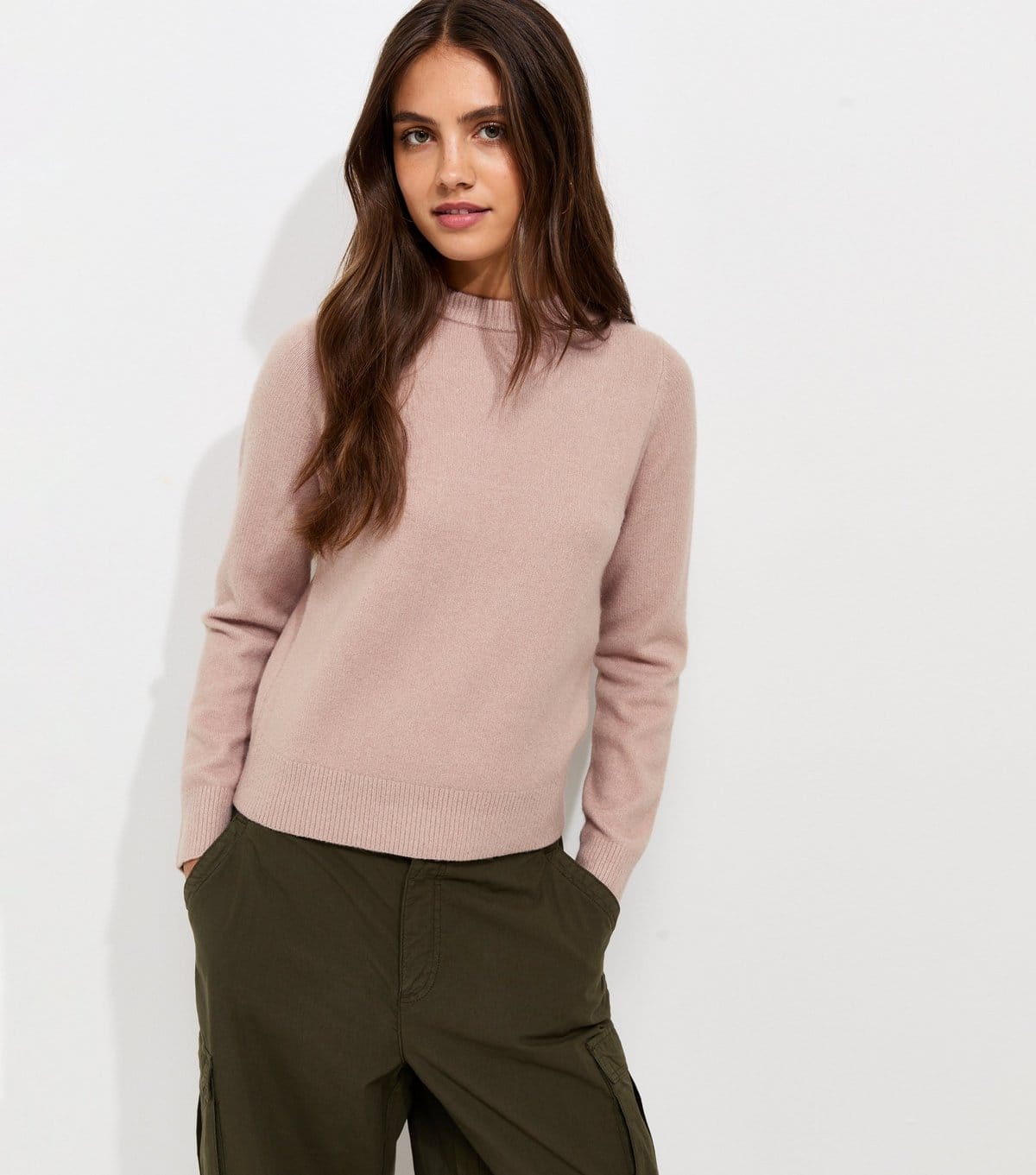 New Look Women's Light Pink Knitted Crew Neck Jumper New Look - 1