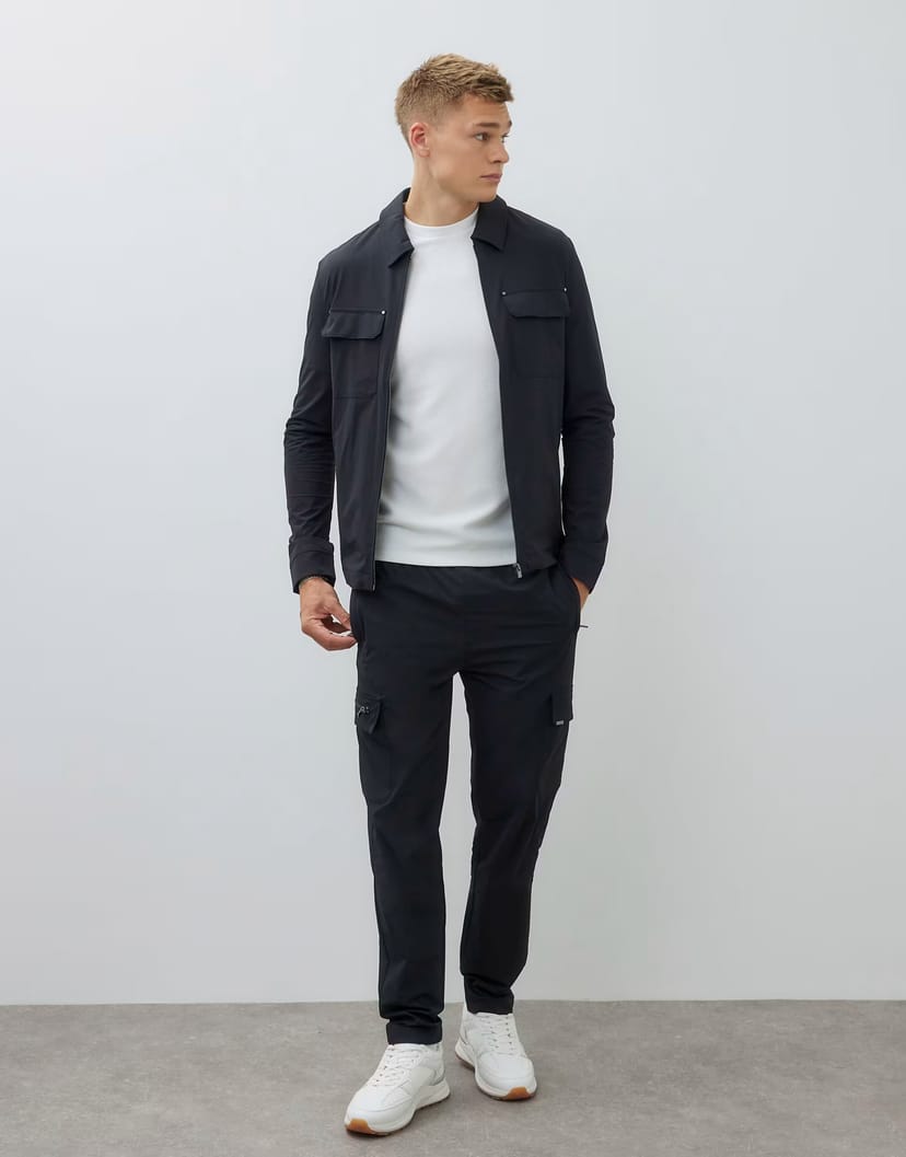ASOS River Island Nylon skinny fit cargo trousers in black - 1