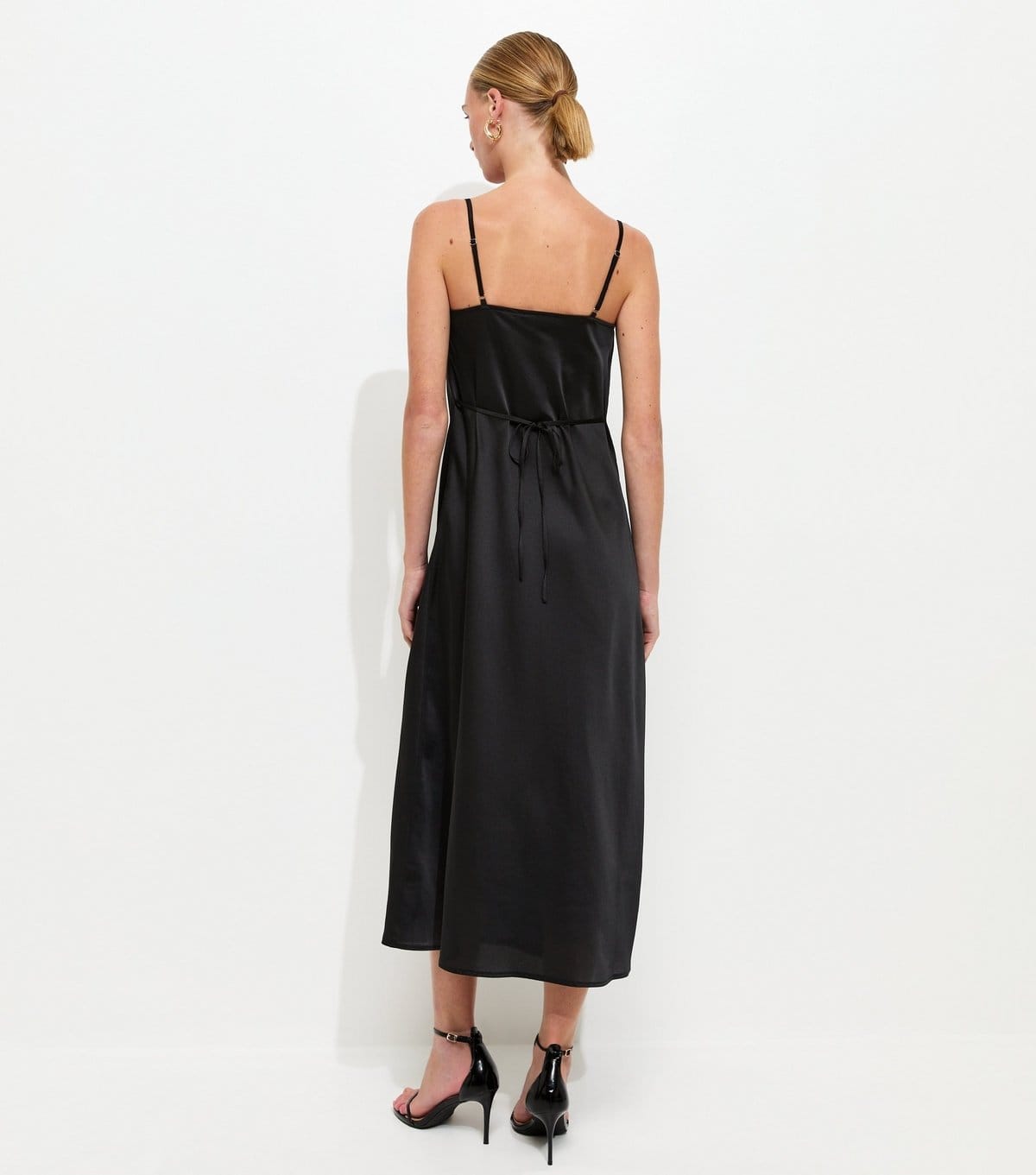 New Look Women's Black Satin Slip Dress New Look - 4