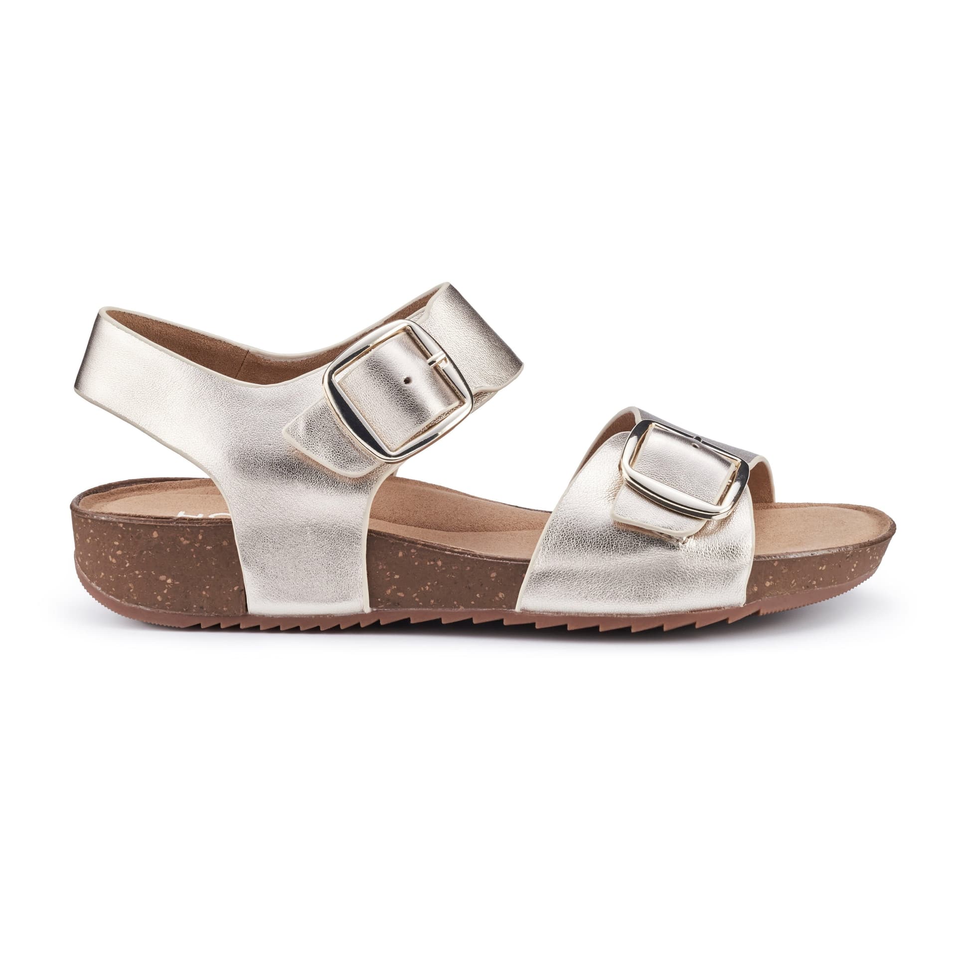 Hotter Hotter Women's 'Tourist II' Cork Wedge Sandals in Gold