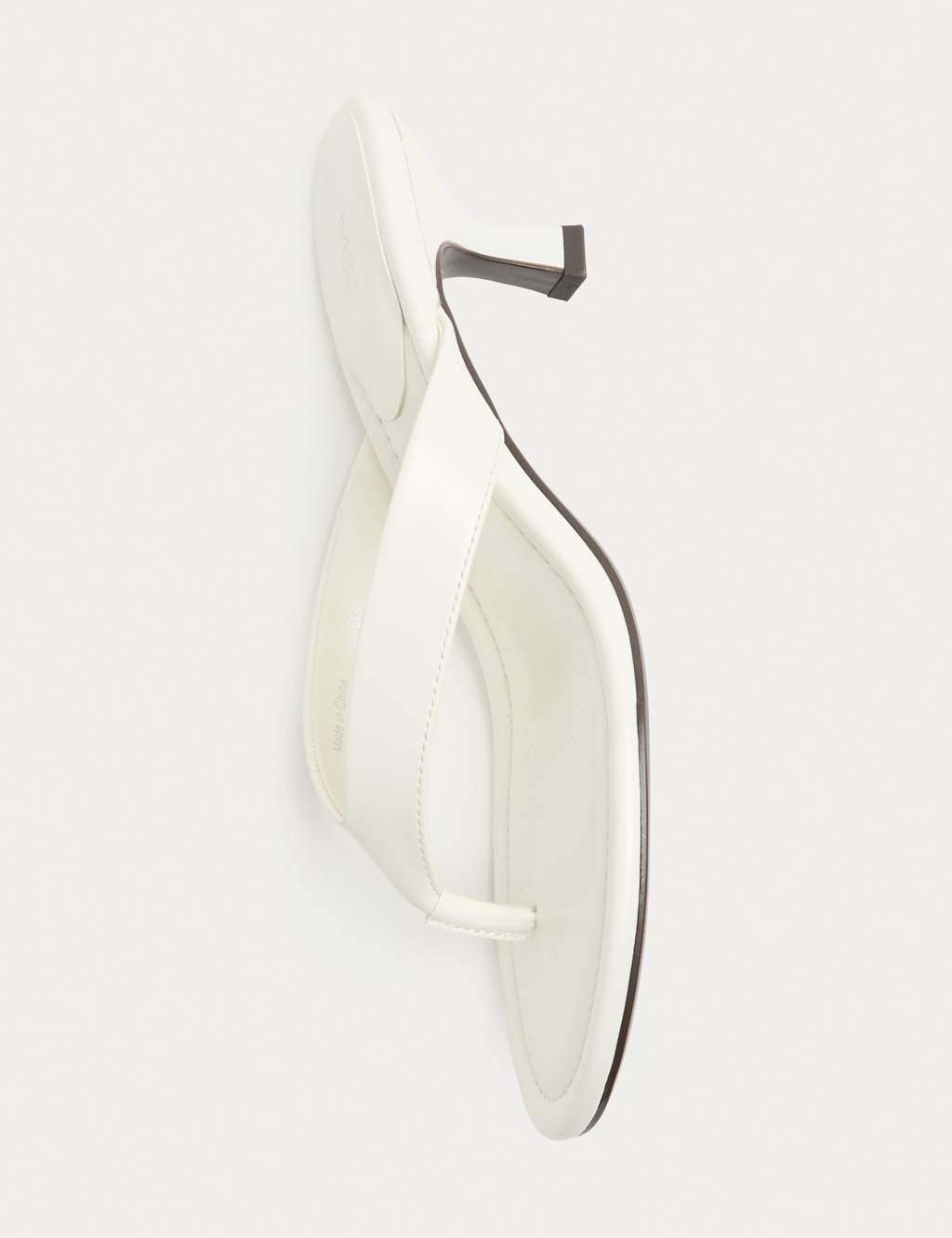 Marks & Spencer M&S Kitten Heel Toe Post Sandals White - 2
