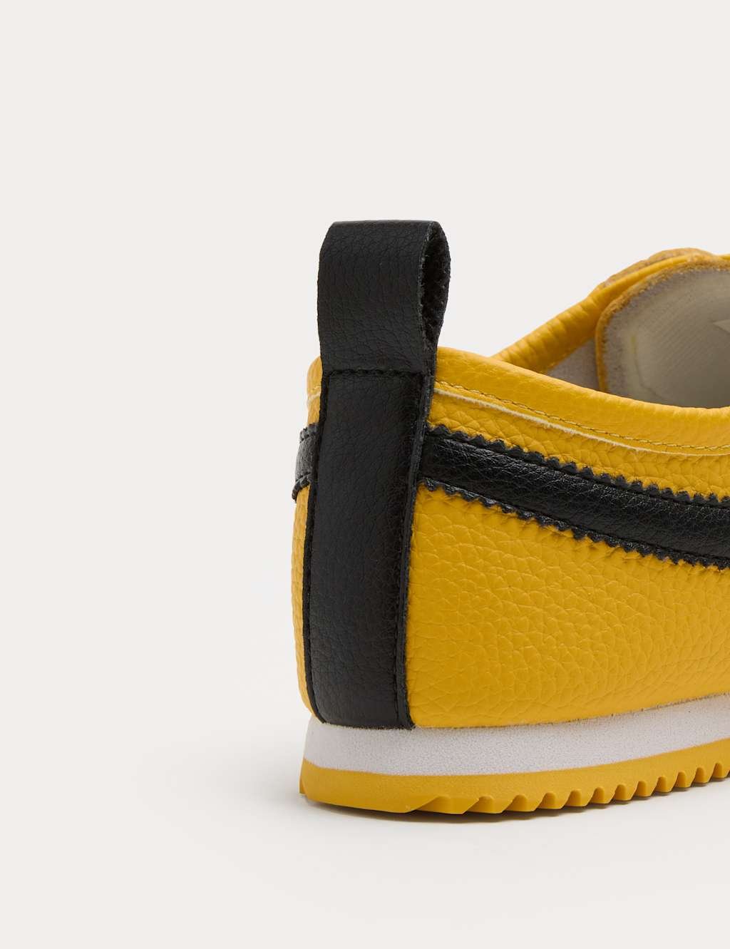 Marks & Spencer M&S Leather Stripe Trainers Yellow - 2