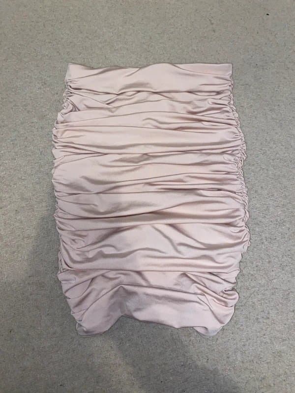 Oh Polly Oh polly baby dusty pink ruched mini skirt