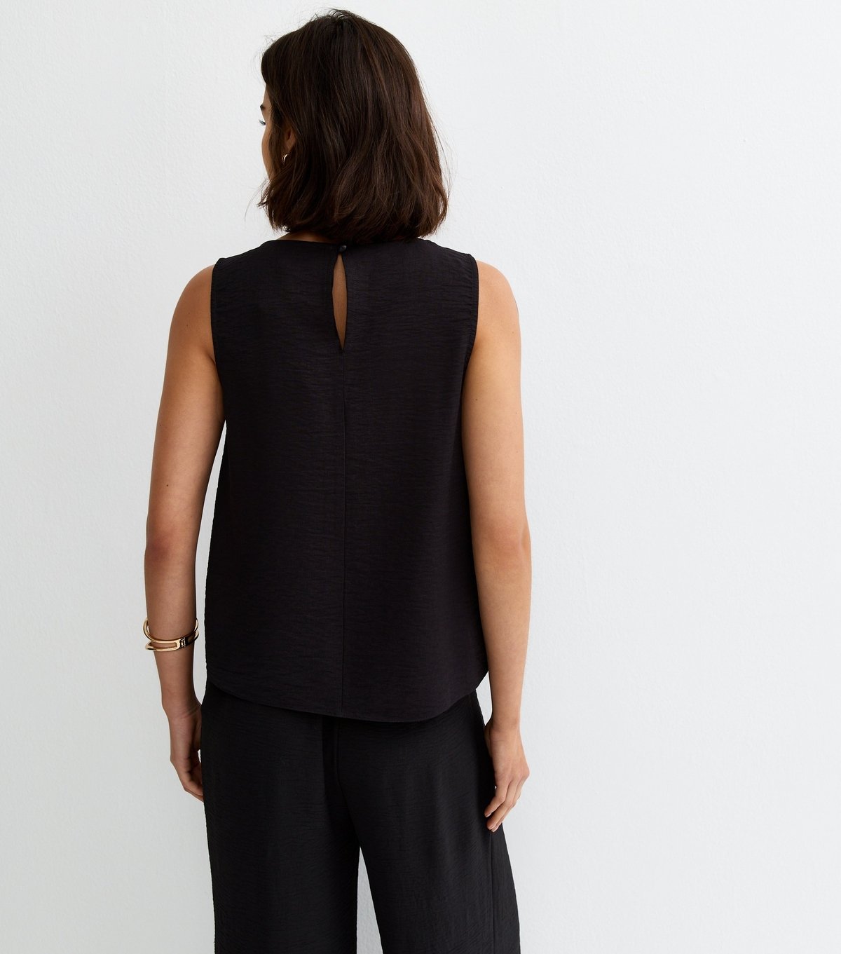 New Look Women's Black Hardware Detail Sleeveless Tank Top New Look - 4