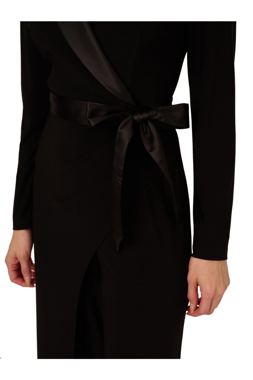 Adrianna Papell Adrianna Papell Women's Jersey Combo Tuxedo Jumpsuit in Black - 4