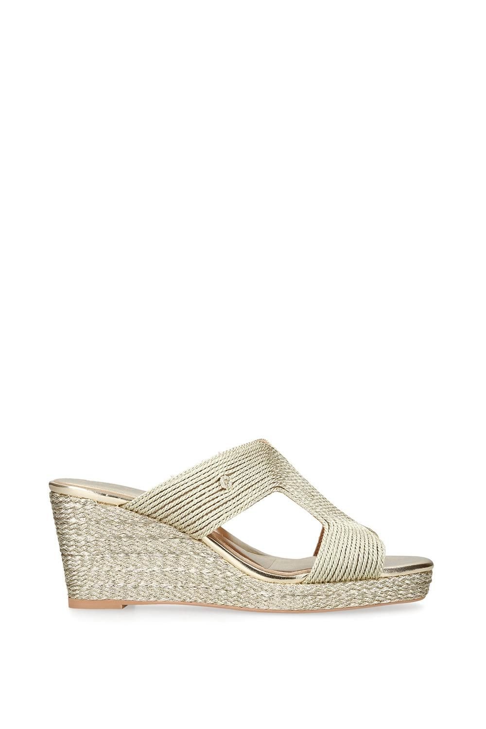 Carvela Carvela Women's 'Gala Wedge Mule 70' Fabric Heels in Gold - 2