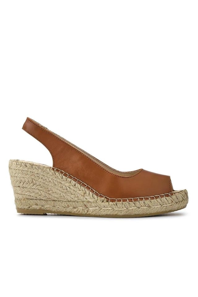 Jones Bootmaker Jones Bootmaker Women's Rosanna Slingback Wedges in Tan - 2