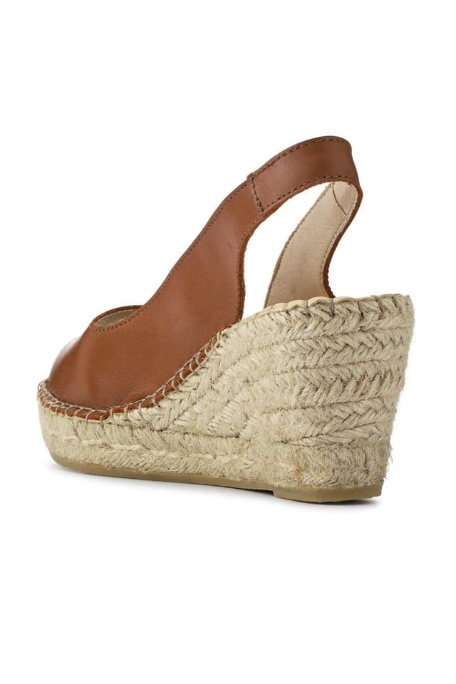 Jones Bootmaker Jones Bootmaker Women's Rosanna Slingback Wedges in Tan - 3