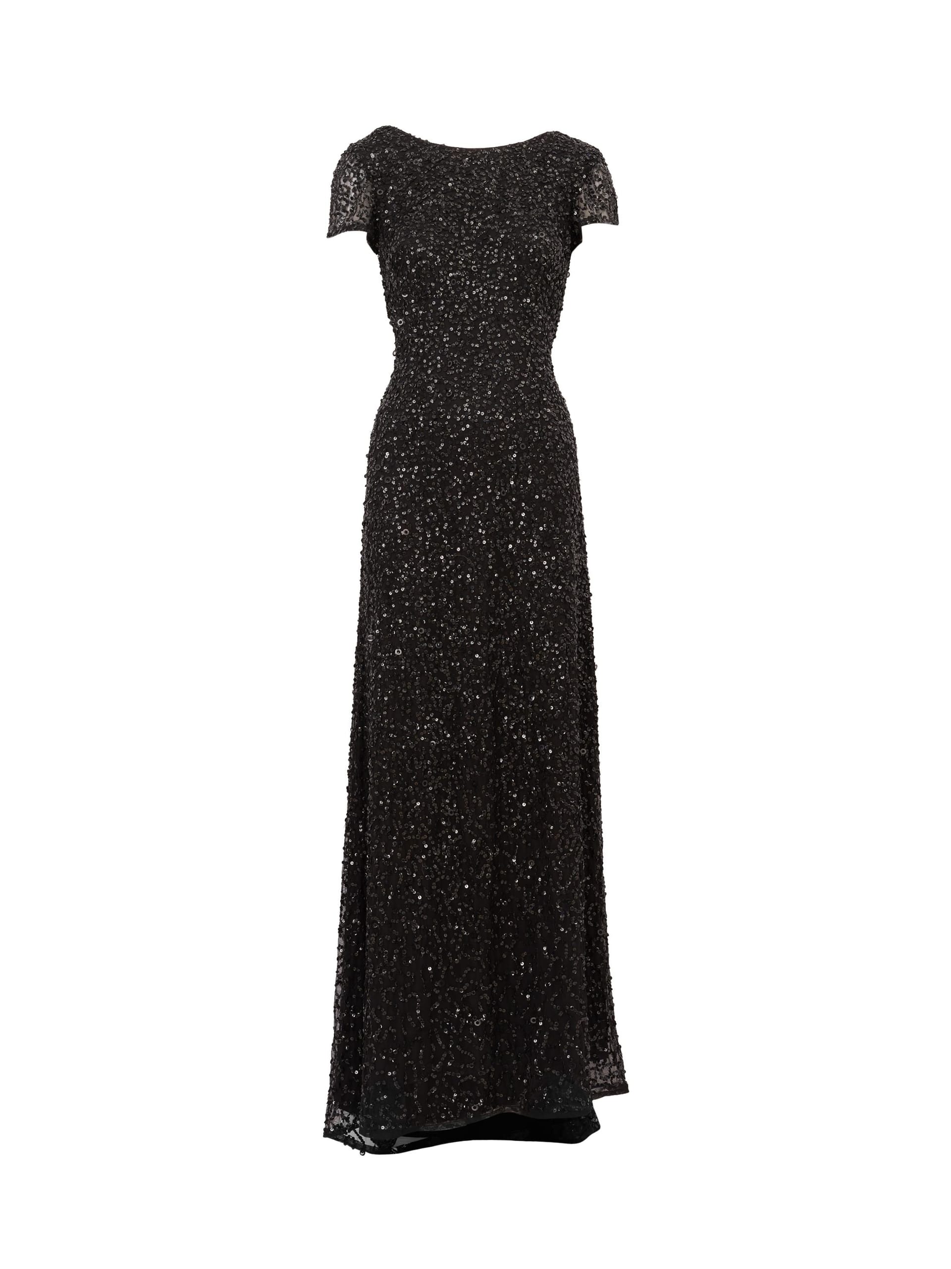 Adrianna Papell Adrianna Papell Women's Scoop Bck Lng Drs in Black - 4