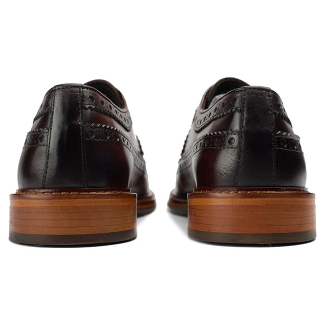 SOLE SOLE Men's Etham Brogue Shoes in Brown - 3