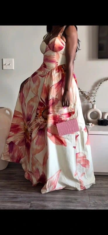 ASOS ASOS luxe premium maxi dress floral print size 12