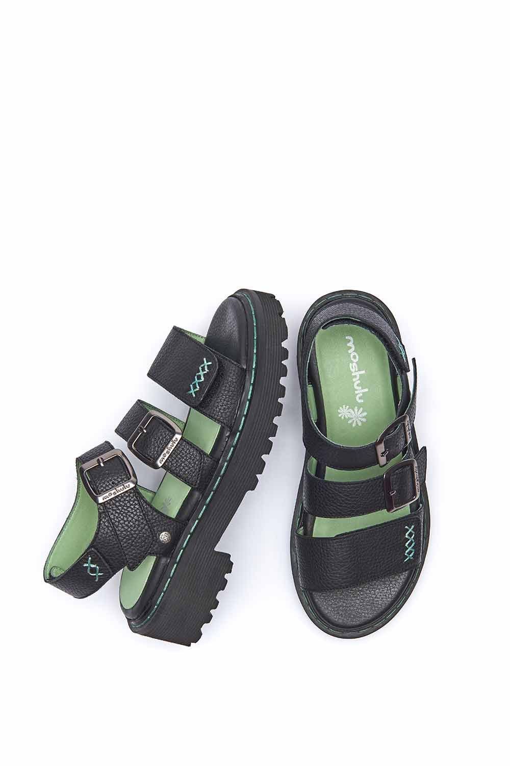 Moshulu Moshulu Women's 'Diantha' Chunky Adjustable City Sandals in Black - 2