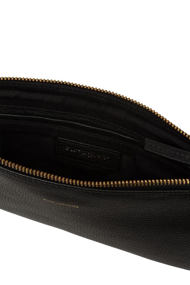 Pure Luxuries London Pure Luxuries London Women's 'Emalia' Leather Clutch Bag in Black - 3