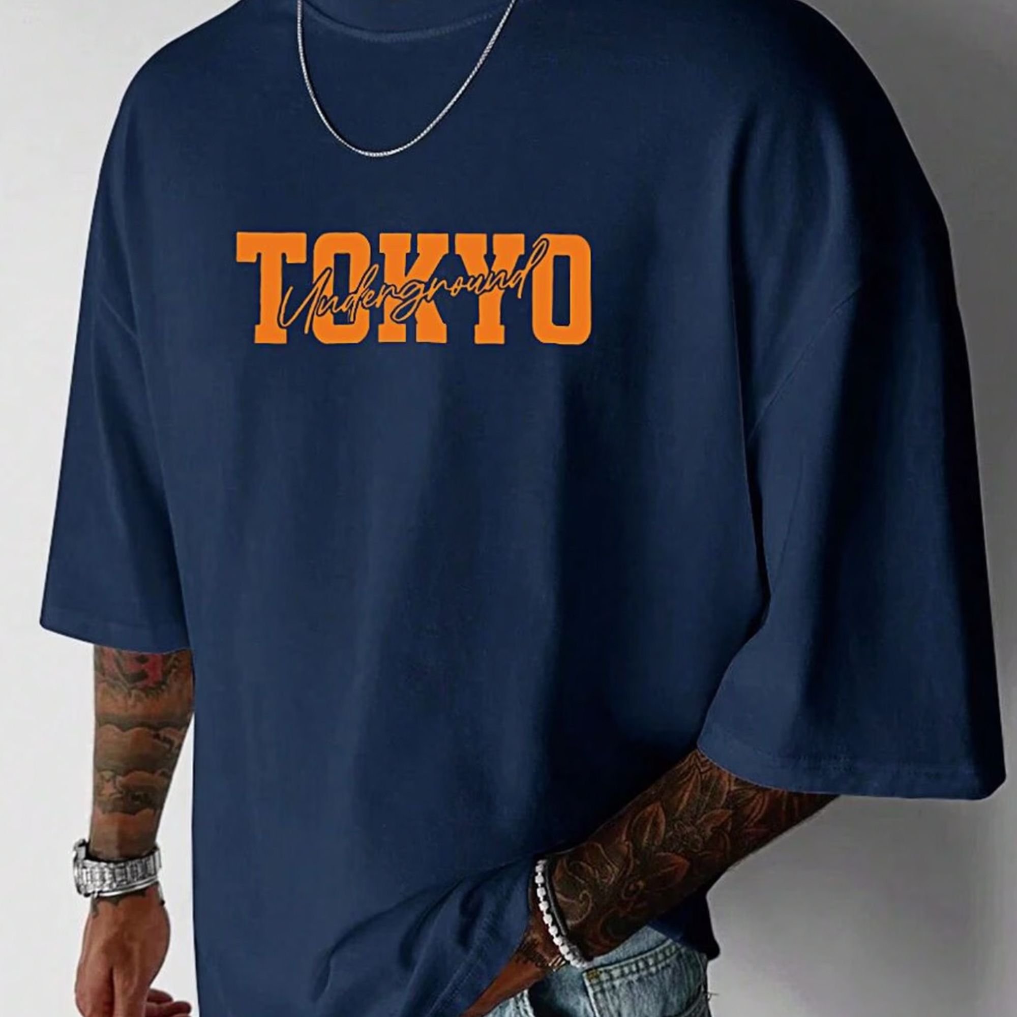 Dragodirect Dragodirect Men's Men's Retro Printed Short Sleeve T-Shirt in Dark Navy - 2