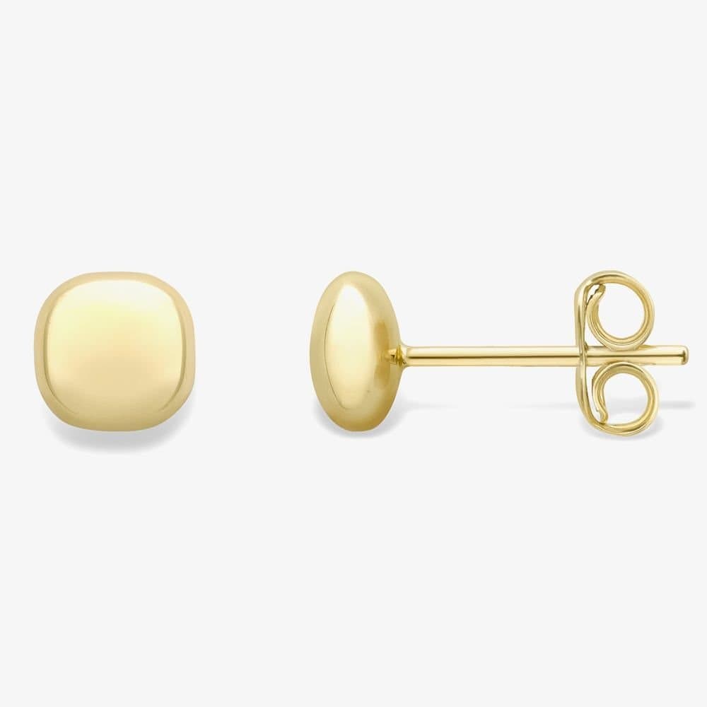 T.H.Baker T.H.Baker Women's 9ct Gold Squared Cushion Stud Earrings 120125114401