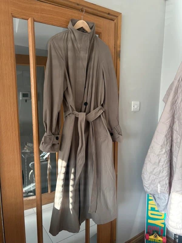 ASOS ASOS funnel neck button up oversized trench coat