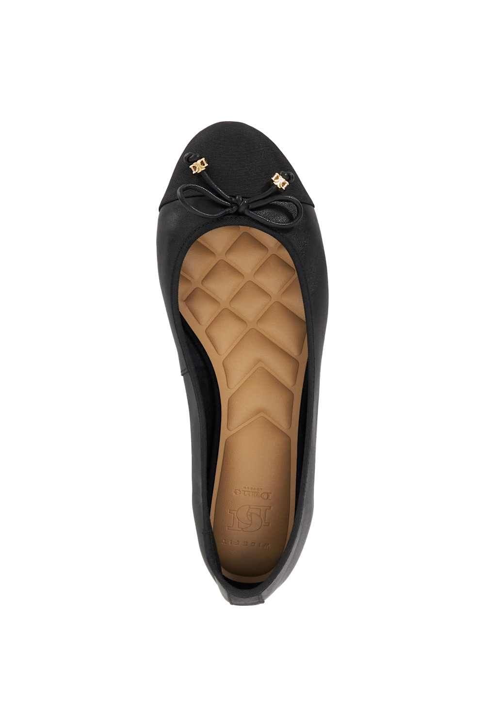 Dune London Dune London Women's Wide Fit 'Hallo' Ballet Pumps in Black - 4