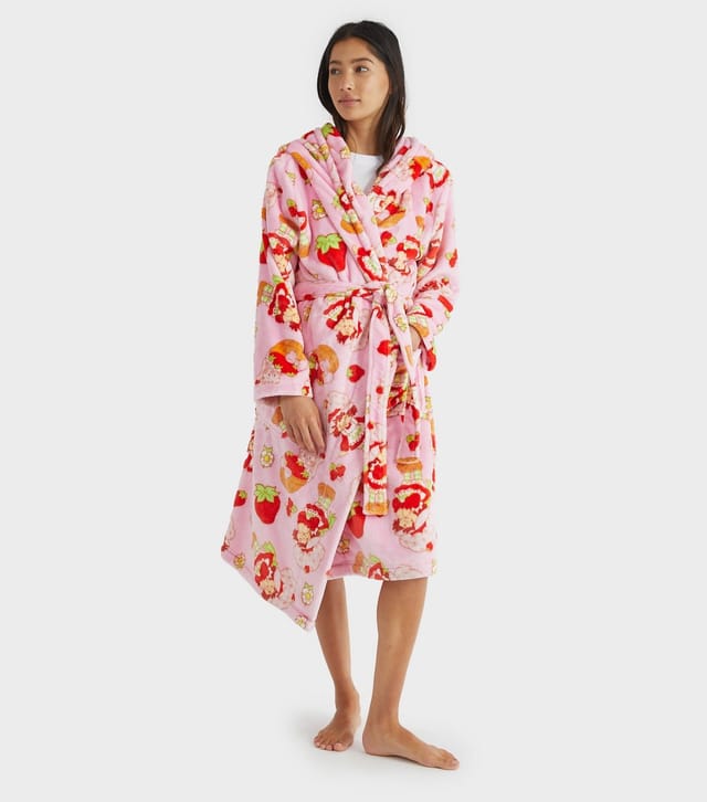 Skinnydip Women's Light Pink Strawberry Shortcake Dressing Gown Skinnydip New Look - 2