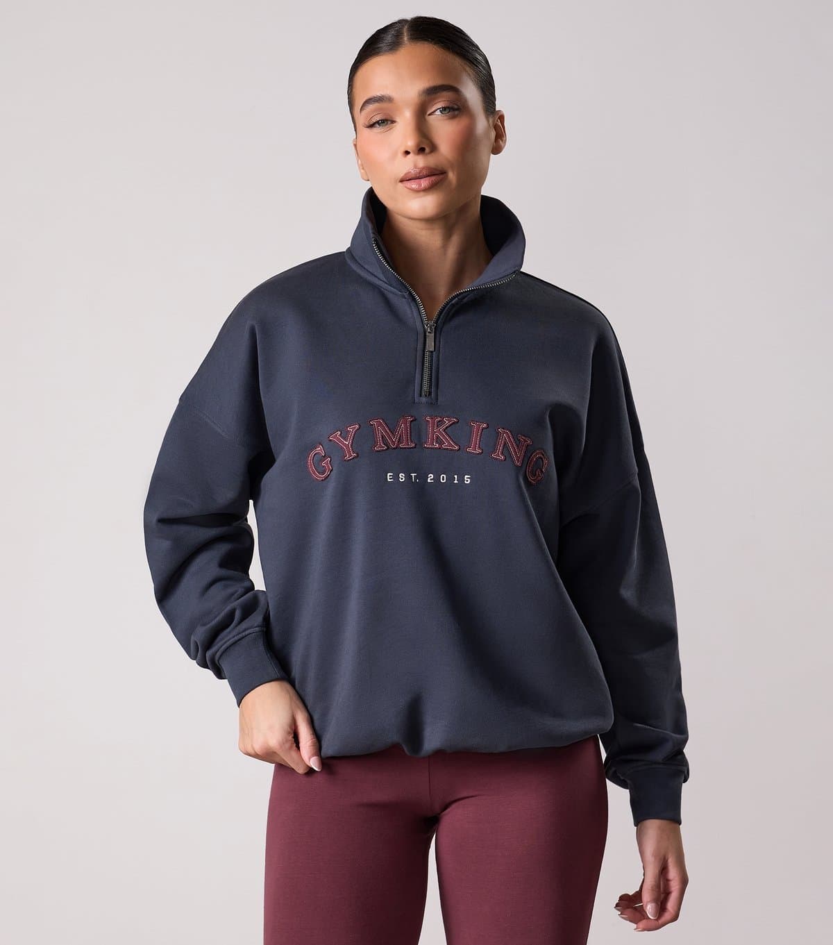 Gym King Gym King Bright Blue Quarter Zip Sweatshirt