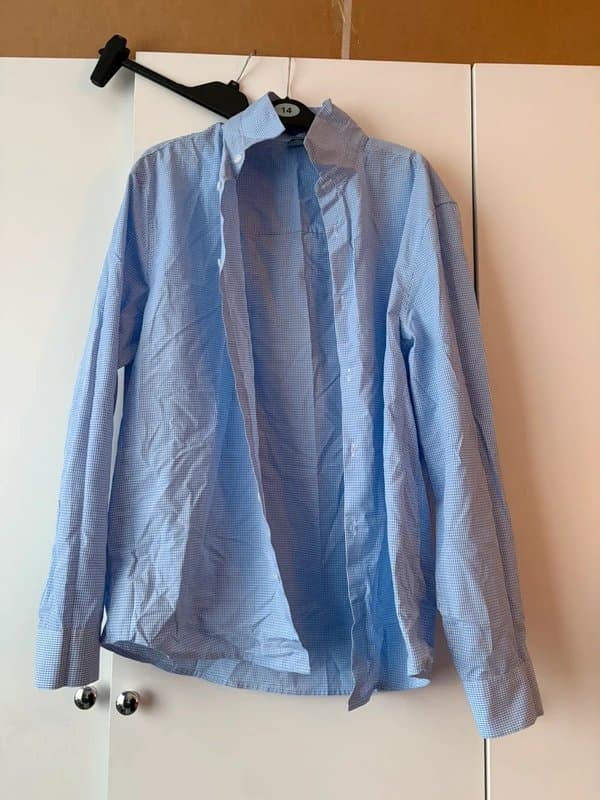 ASOS Design Blue and white mens shirt