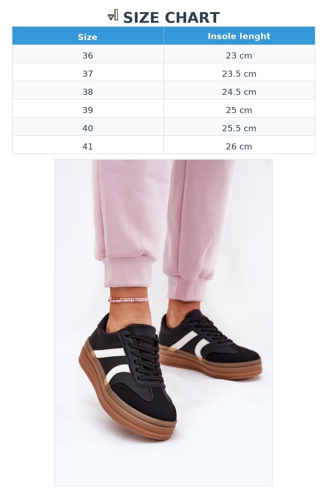 Love Lace Love Lace Women's Platform Sneakers with Rounded Toe & Cushioned Insole in Black - 4