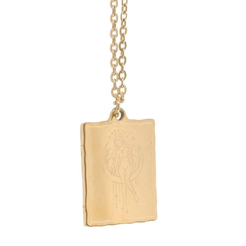 Something Different Something Different Men's Talisman Selene Necklace in Gold - 1