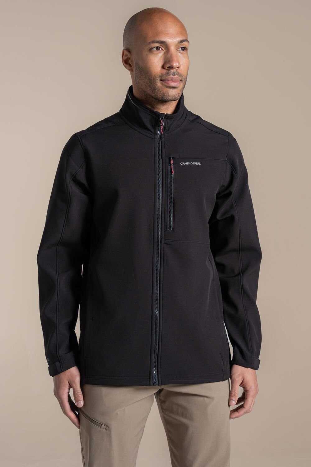 Craghoppers Craghoppers Men's Altis Full-Zip Windproof Water-Repellent Softshell in Black