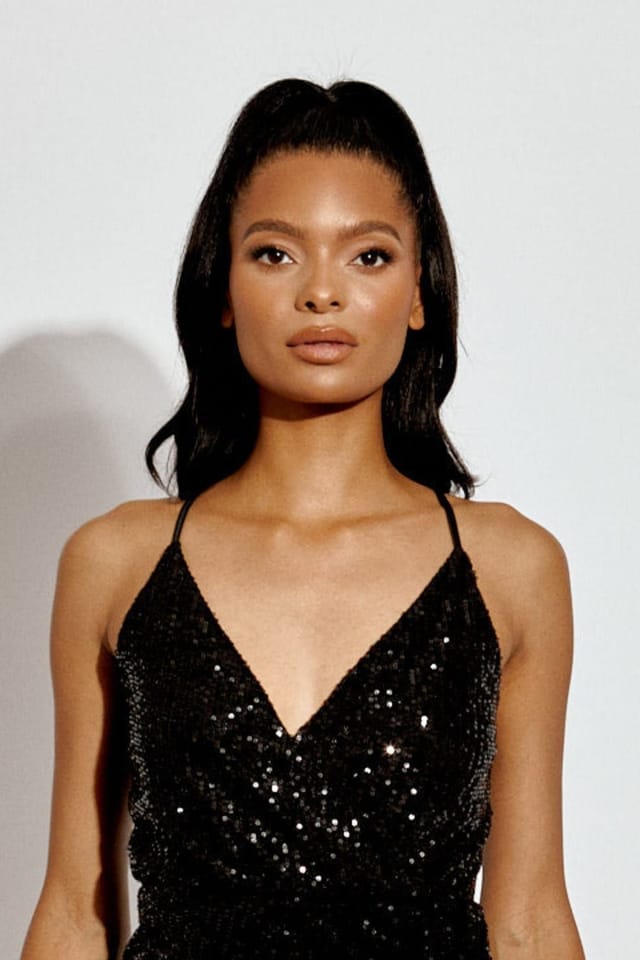 STYLEWISE STYLEWISE Women's Sequinned Wrap Front - Bodycon Fit - Cami Mini Dress in Black - 2