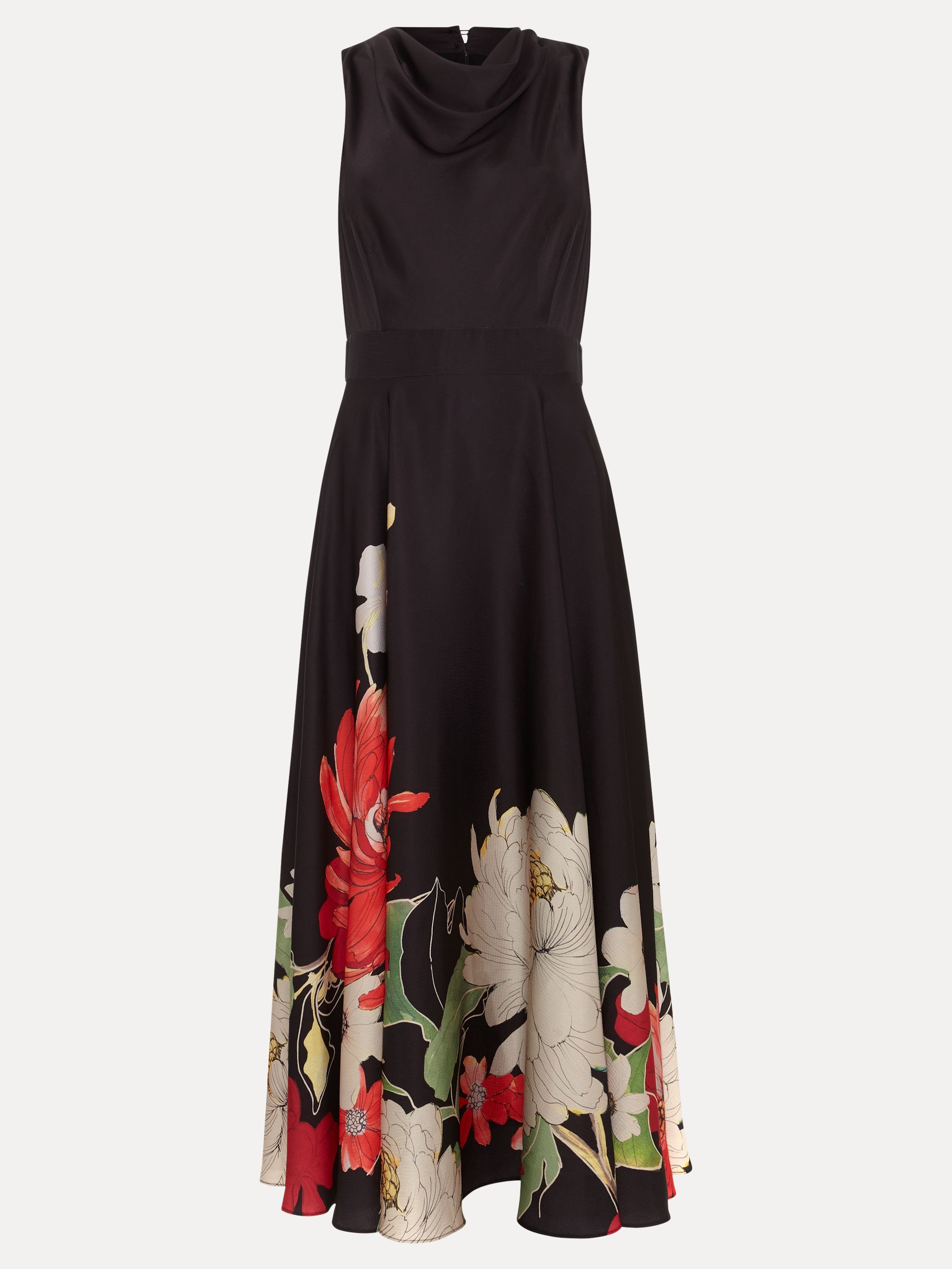 Phase Eight Phase Eight Women's Satin Printed Midi Dress in Cerise - 2