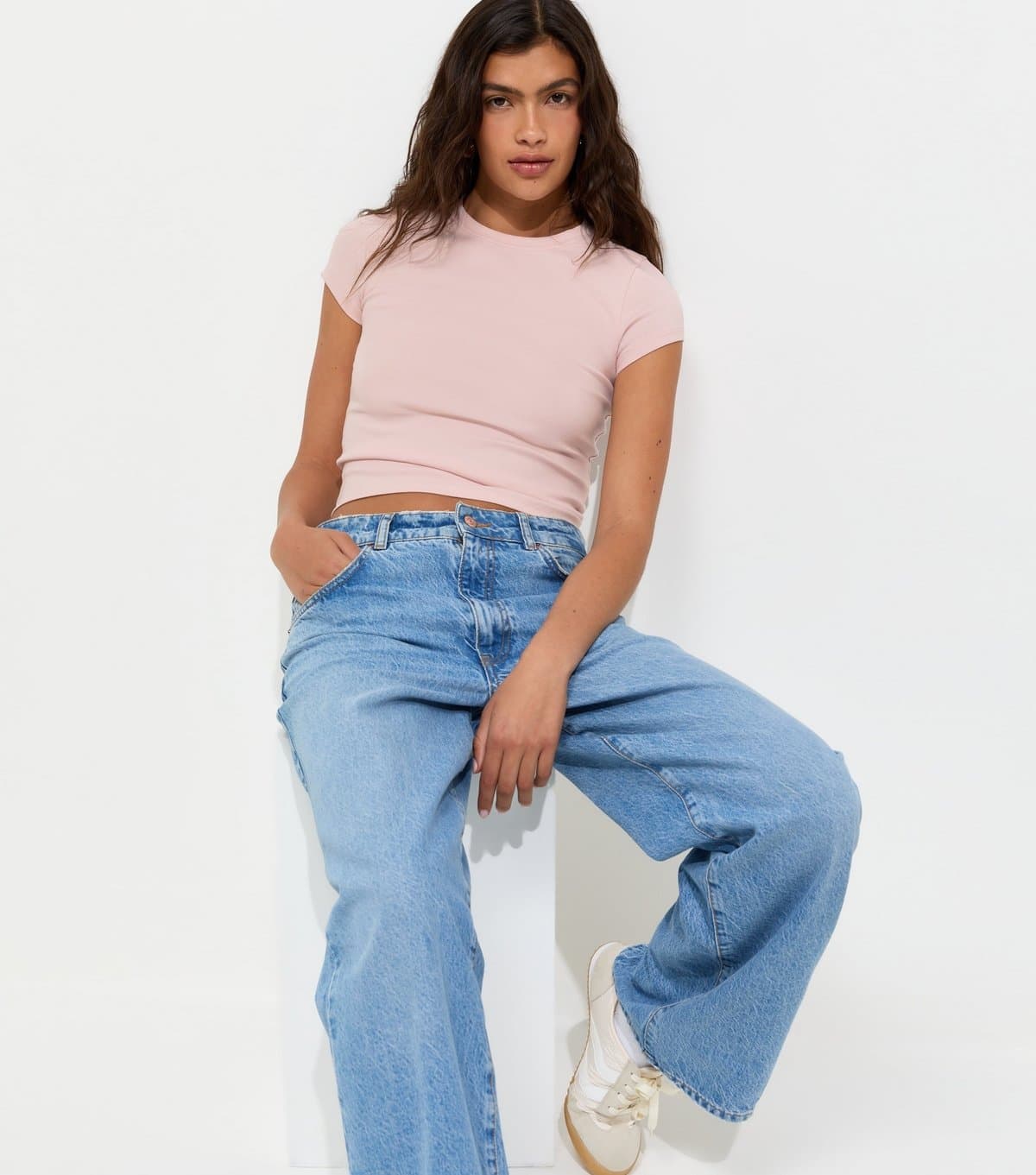 New Look New Look Light Pink Cotton Rich Baby Tee T-Shirt
