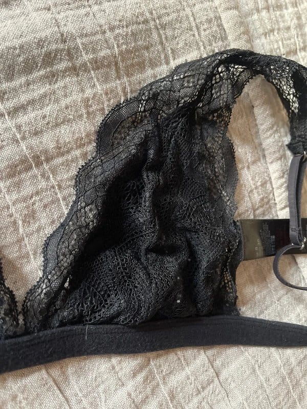 Topshop Black Lace Balconette Bra Size 8