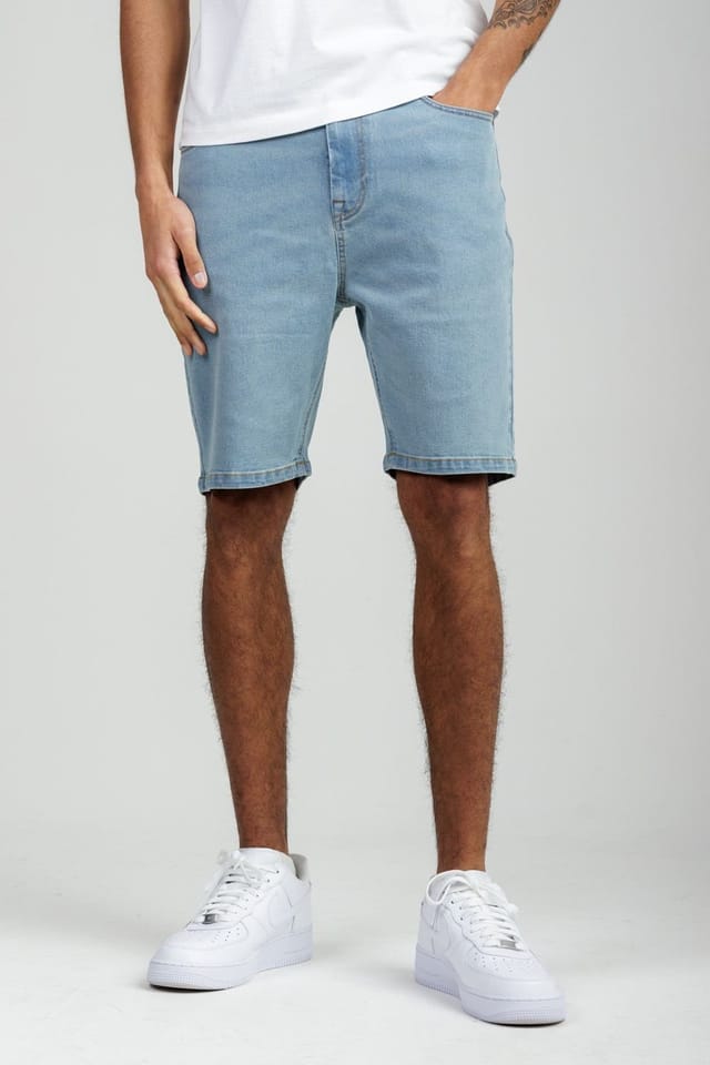 Tokyo Laundry Tokyo Laundry Men's Cotton Blend Regular-Fit Denim Shorts in Light Blue - 2