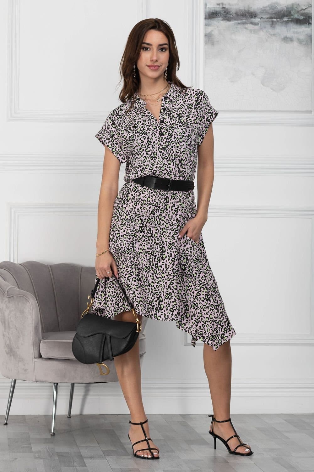 Jolie Moi Jolie Moi Women's Mabley Hanky Hem Tunic in Light Pink