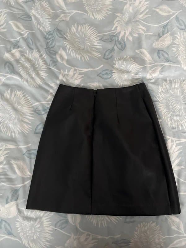 New Look Black leather skirt