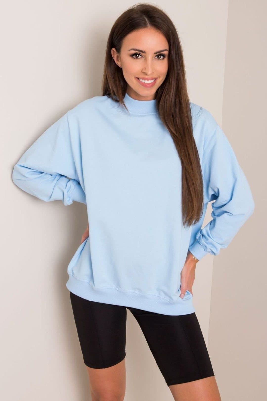 Love Lace Love Lace Women's Breathable Cotton Long Sleeve Sweatshirt in Blue